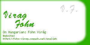 virag fohn business card